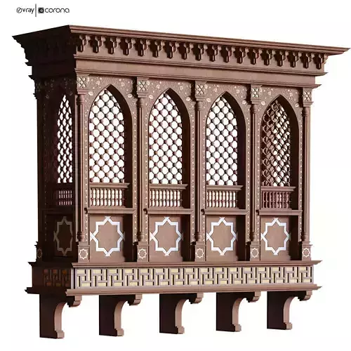 islamic arabic mashraba and windows element set 584