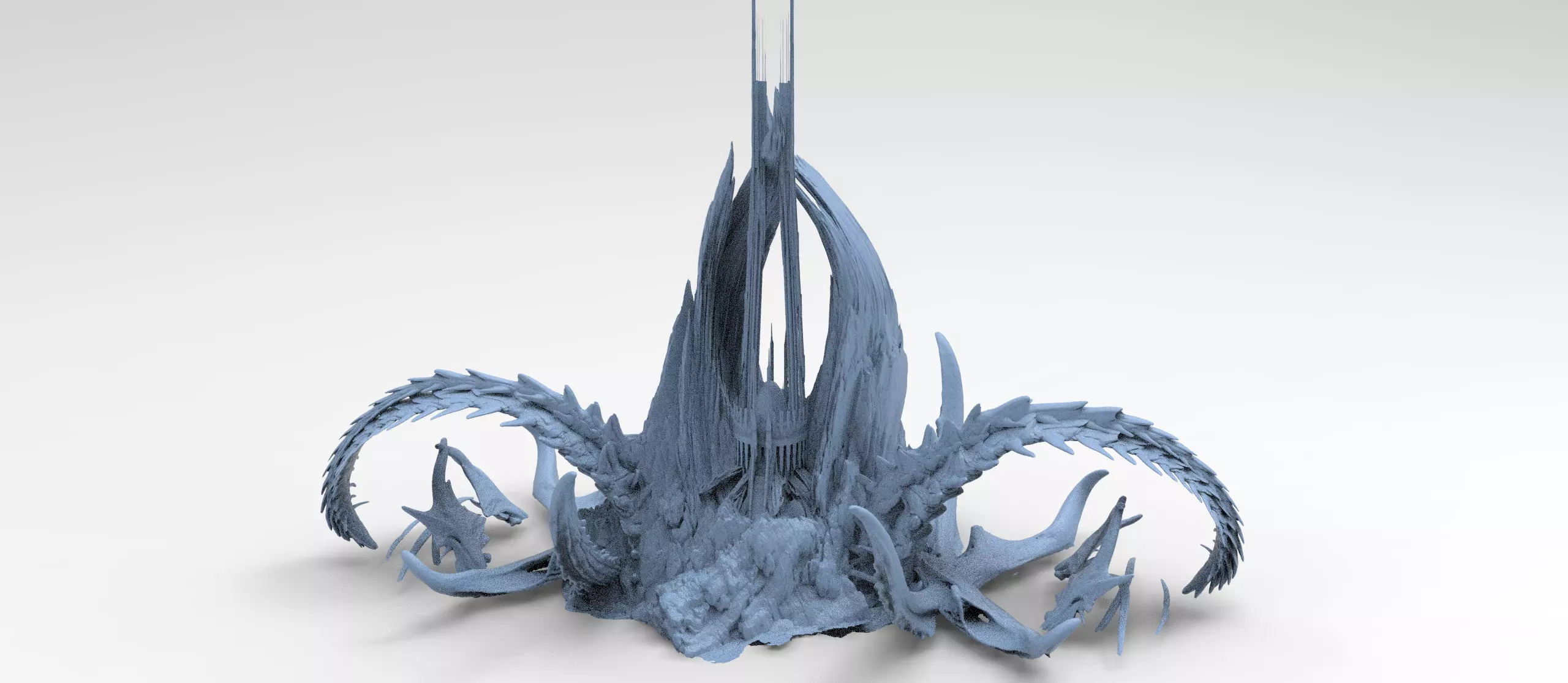 Kraken Under Ocean Temple Mountains 3D model_0