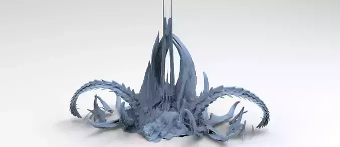 Kraken Under Ocean Temple Mountains