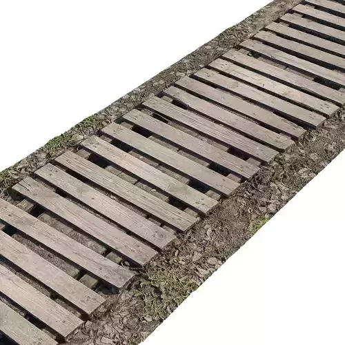 Realistic Wooden Path 3D model