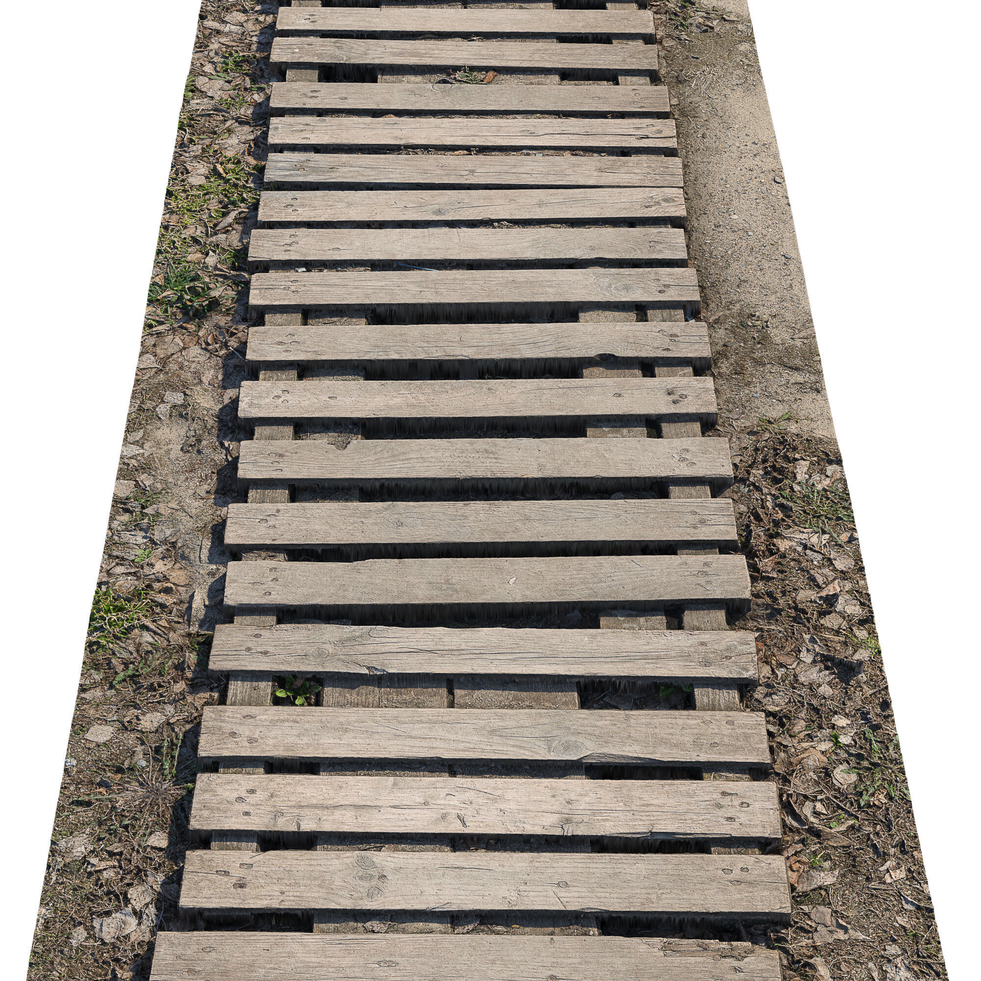 Realistic Wooden Path 3D model_2