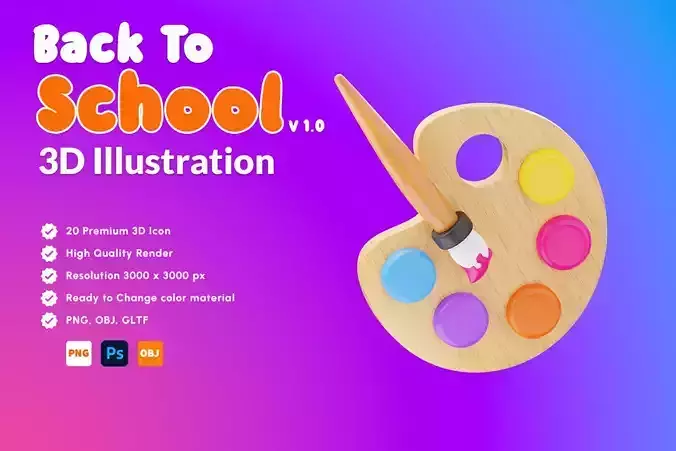 Back to School 3D model