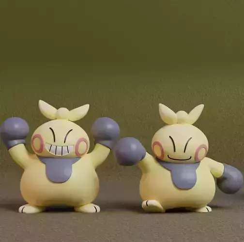Pokemon -  Makuhita with 2 poses