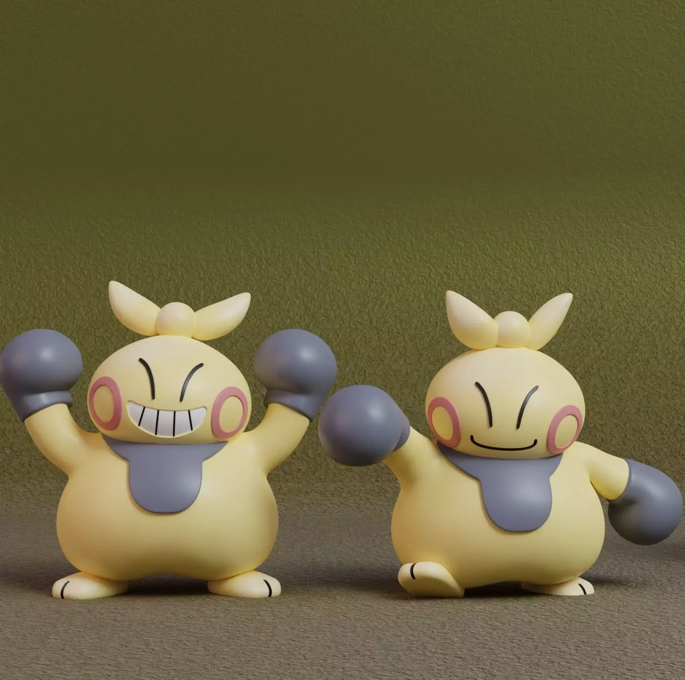 Pokemon - Makuhita with 2 poses 3D print model