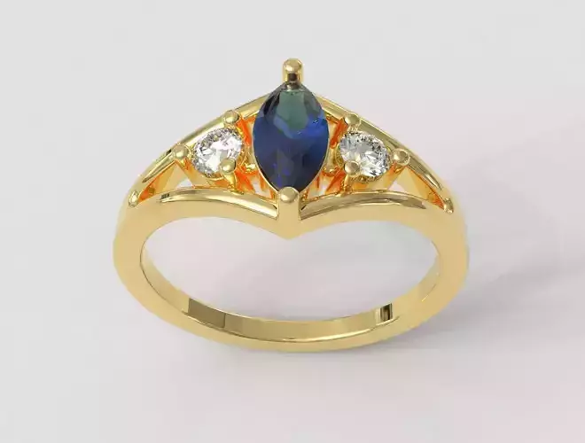 Marquise Gemstone Classic Ring