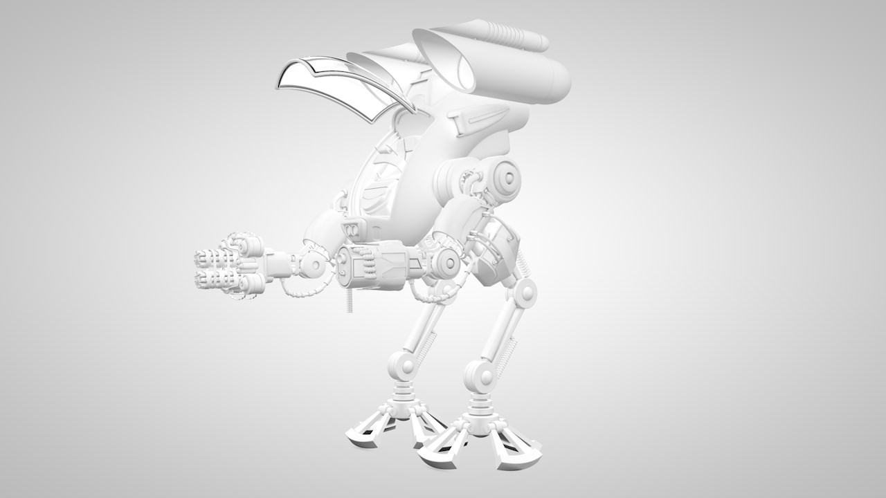Robot 03 with Cockpit  Free 3D model_11