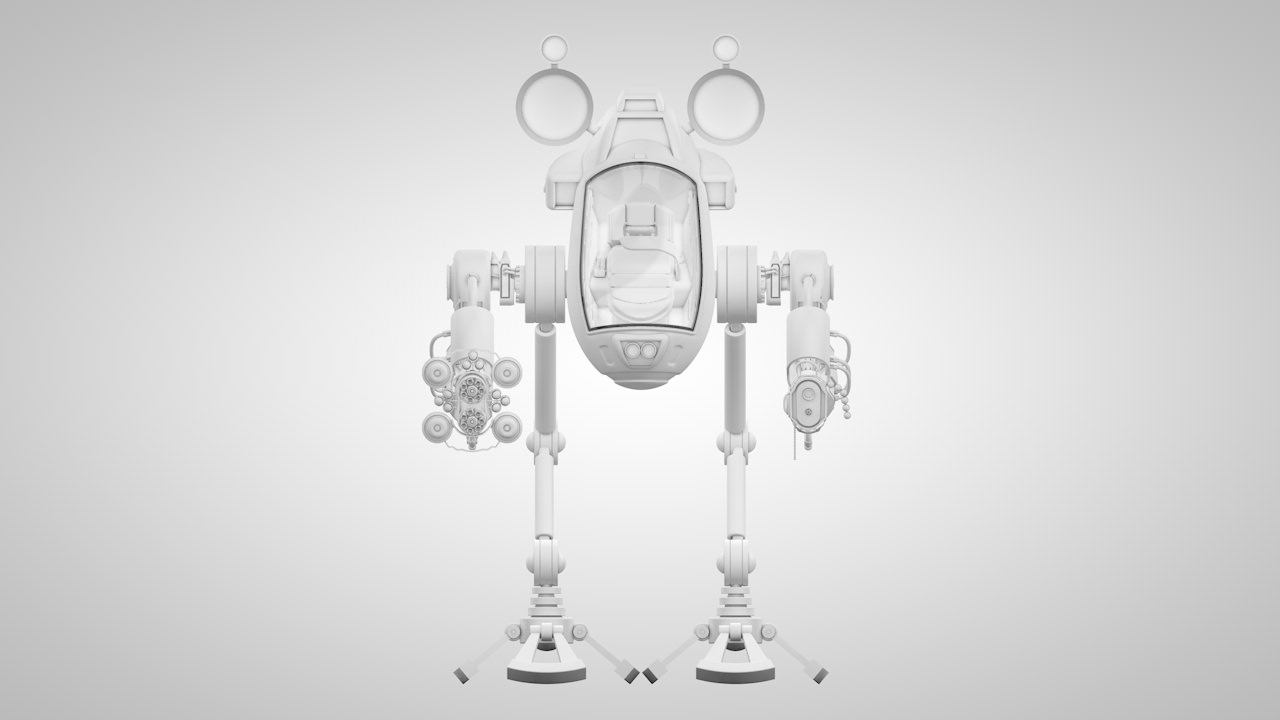 Robot 03 with Cockpit  Free 3D model_14