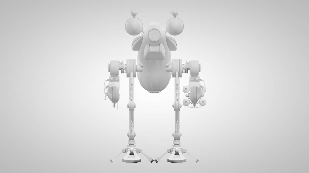 Robot 03 with Cockpit  Free 3D model_13