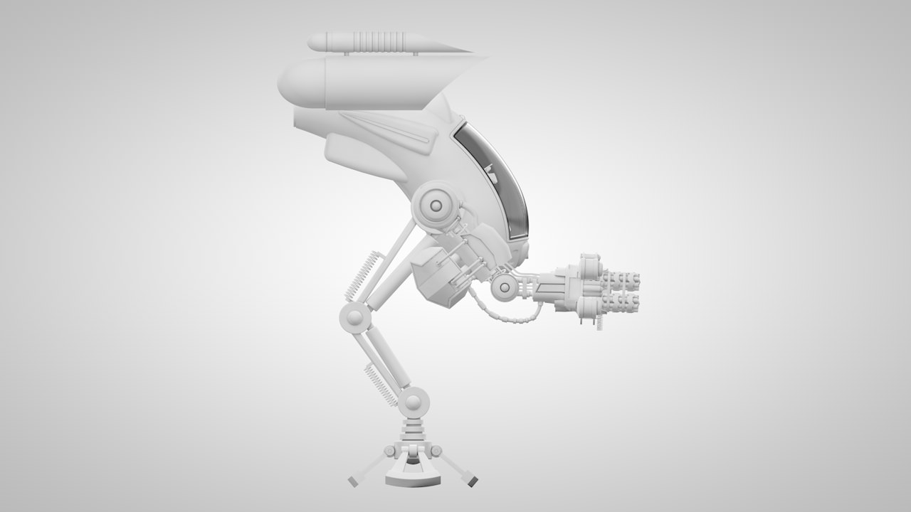 Robot 03 with Cockpit  Free 3D model_12