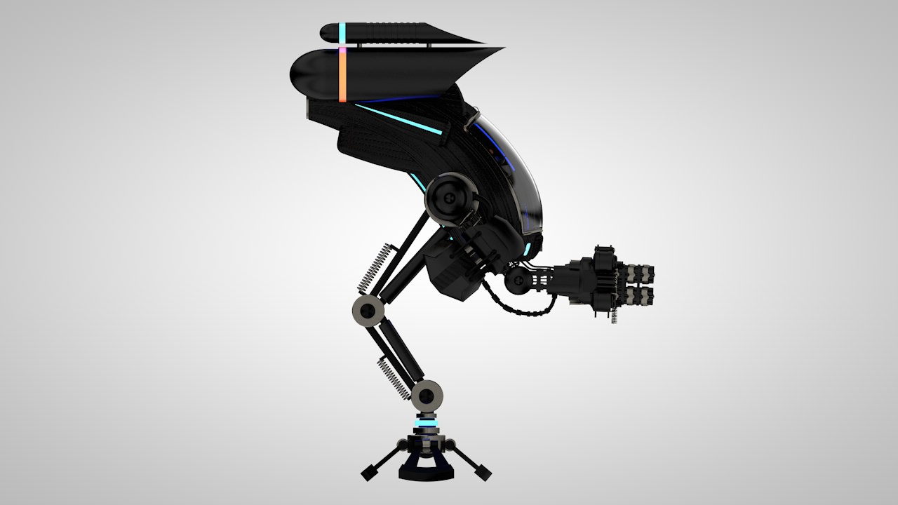 Robot 03 with Cockpit  Free 3D model_7