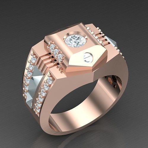 Mens Diamond Rings 3MR024 3D print model