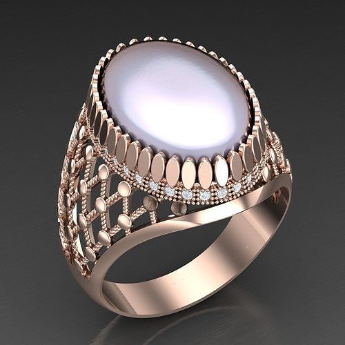 Mens Diamond Rings 3MR020 3D print model