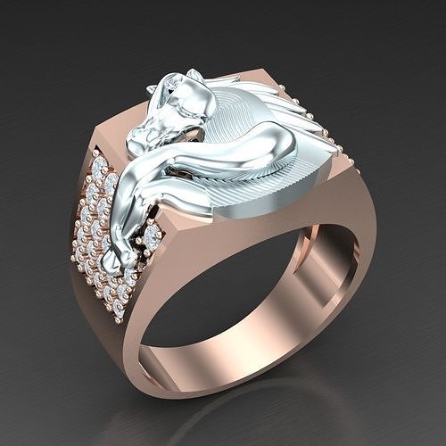 Mens Diamond Rings 3MR017 3D print model