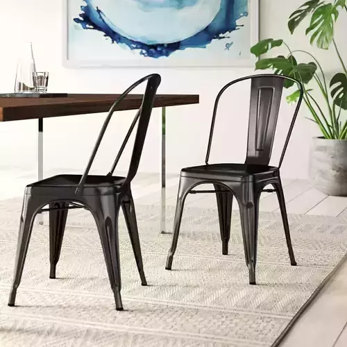 Metal Stacking Side Chair