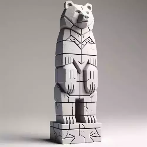 Upright Totem Bear  Symbol of Strength