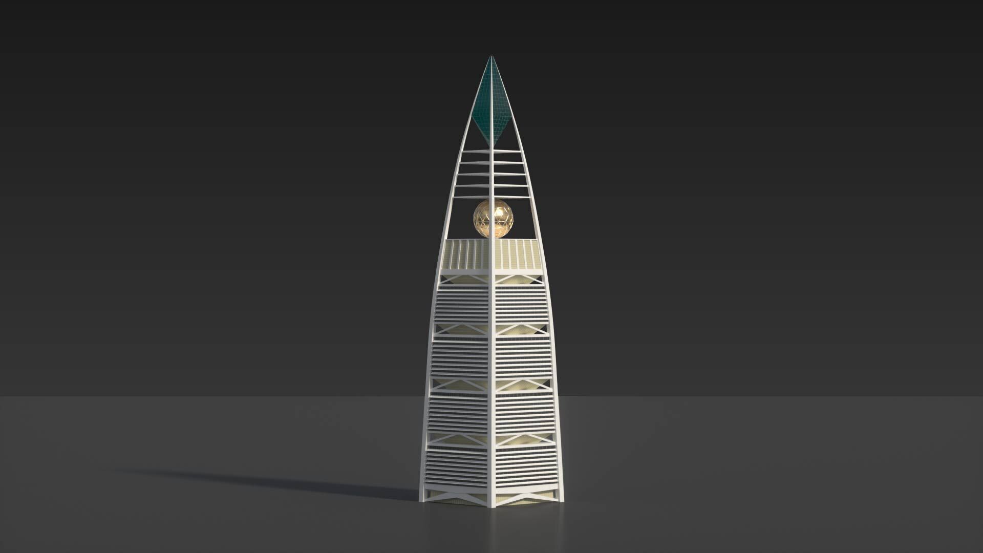 Al Faisaliah Tower 3D model_7
