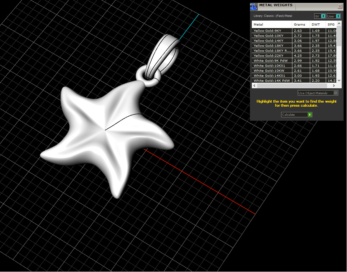 Starfish pendant model  1064 3D print model_3