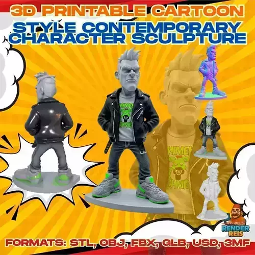 3D Printable Modern Monster Figurine