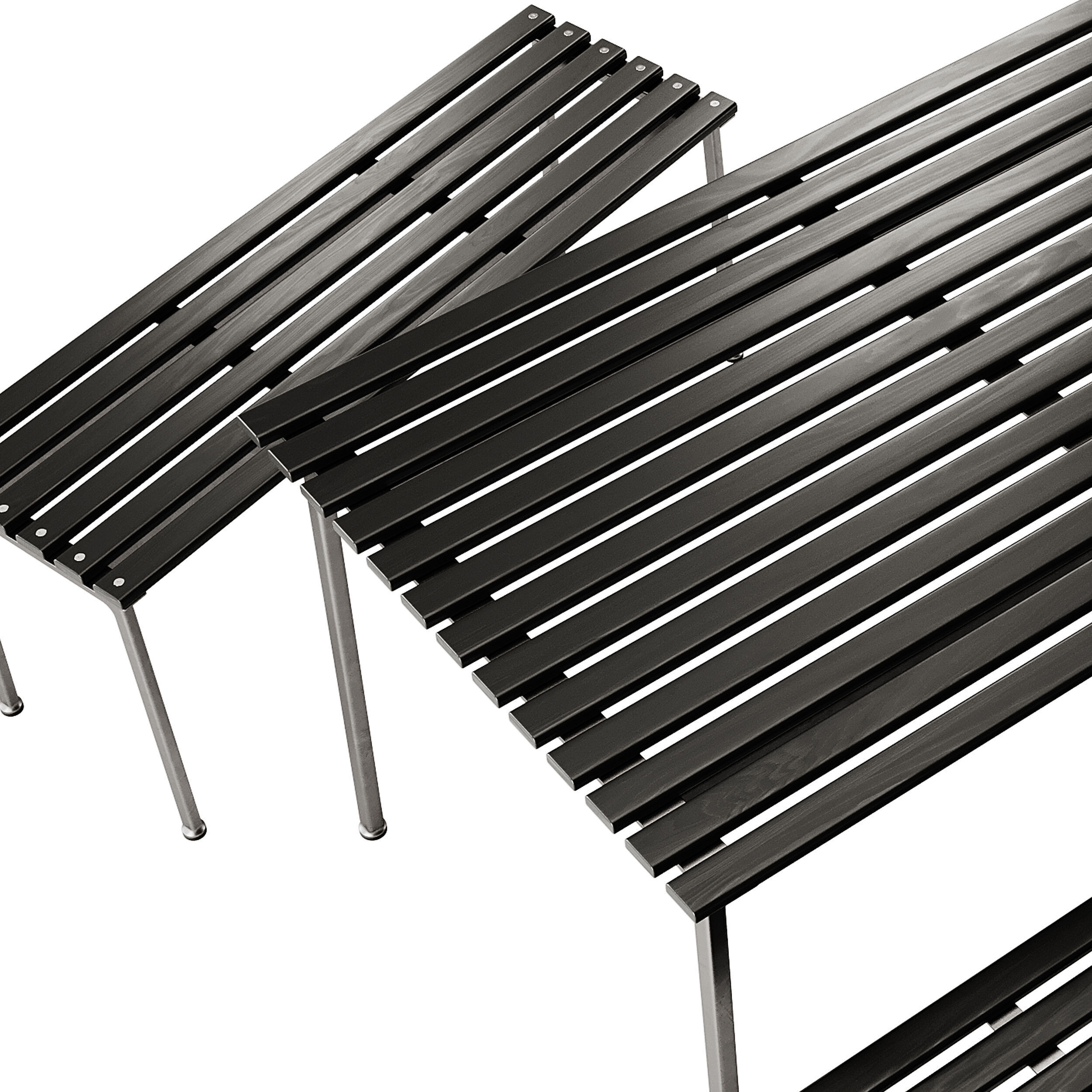 Traverse Garden Table and Bench by Hay 3D model_6