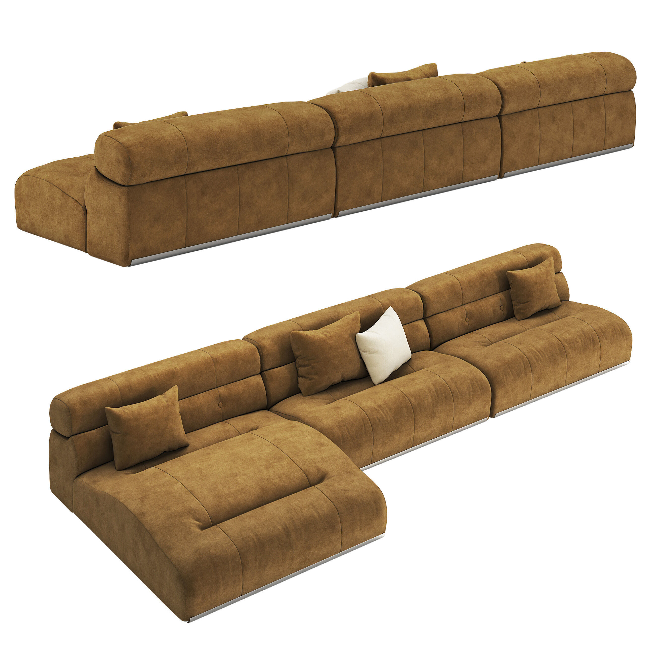 Coupe modular sofa by Minotti 3D model_1