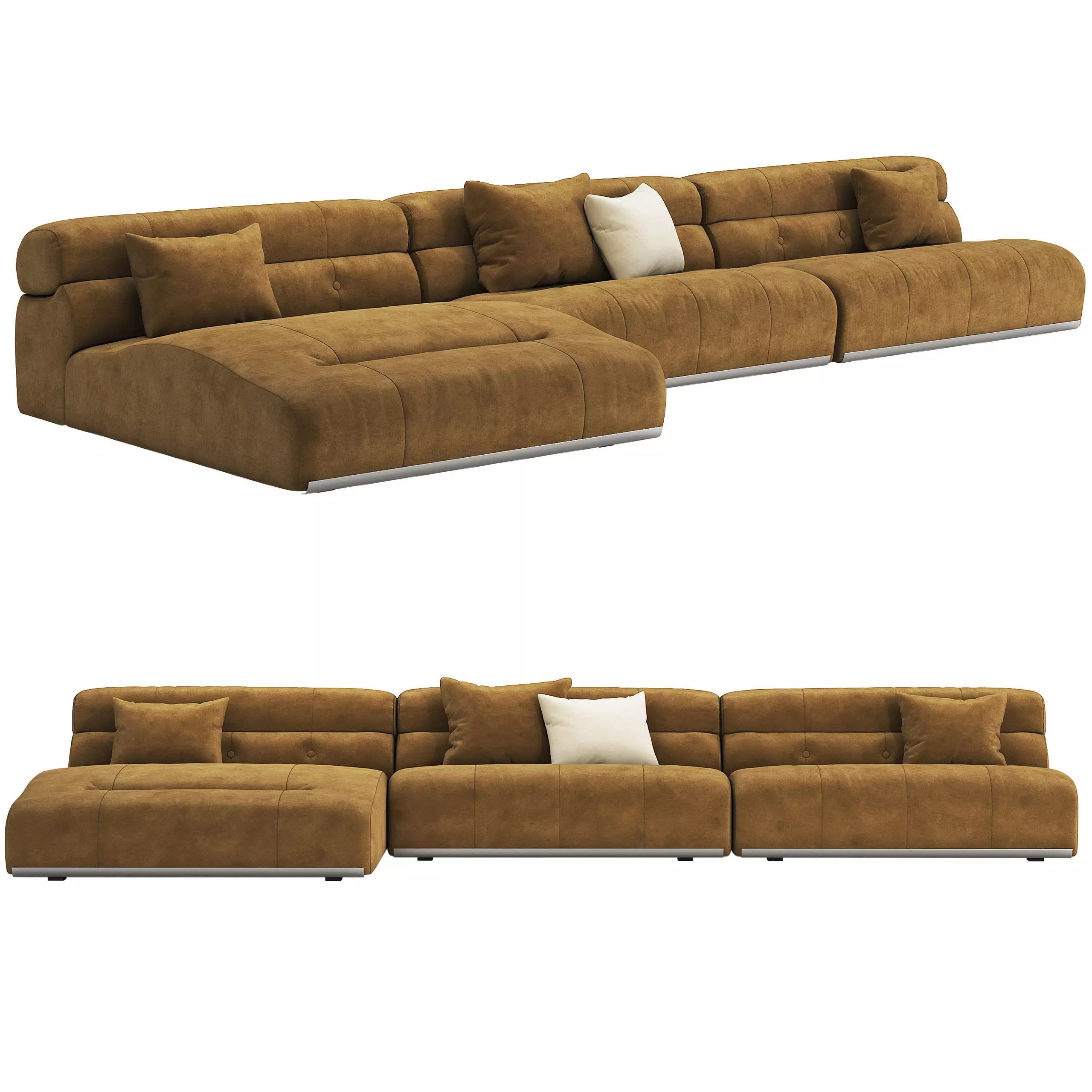 Coupe modular sofa by Minotti 3D model_0
