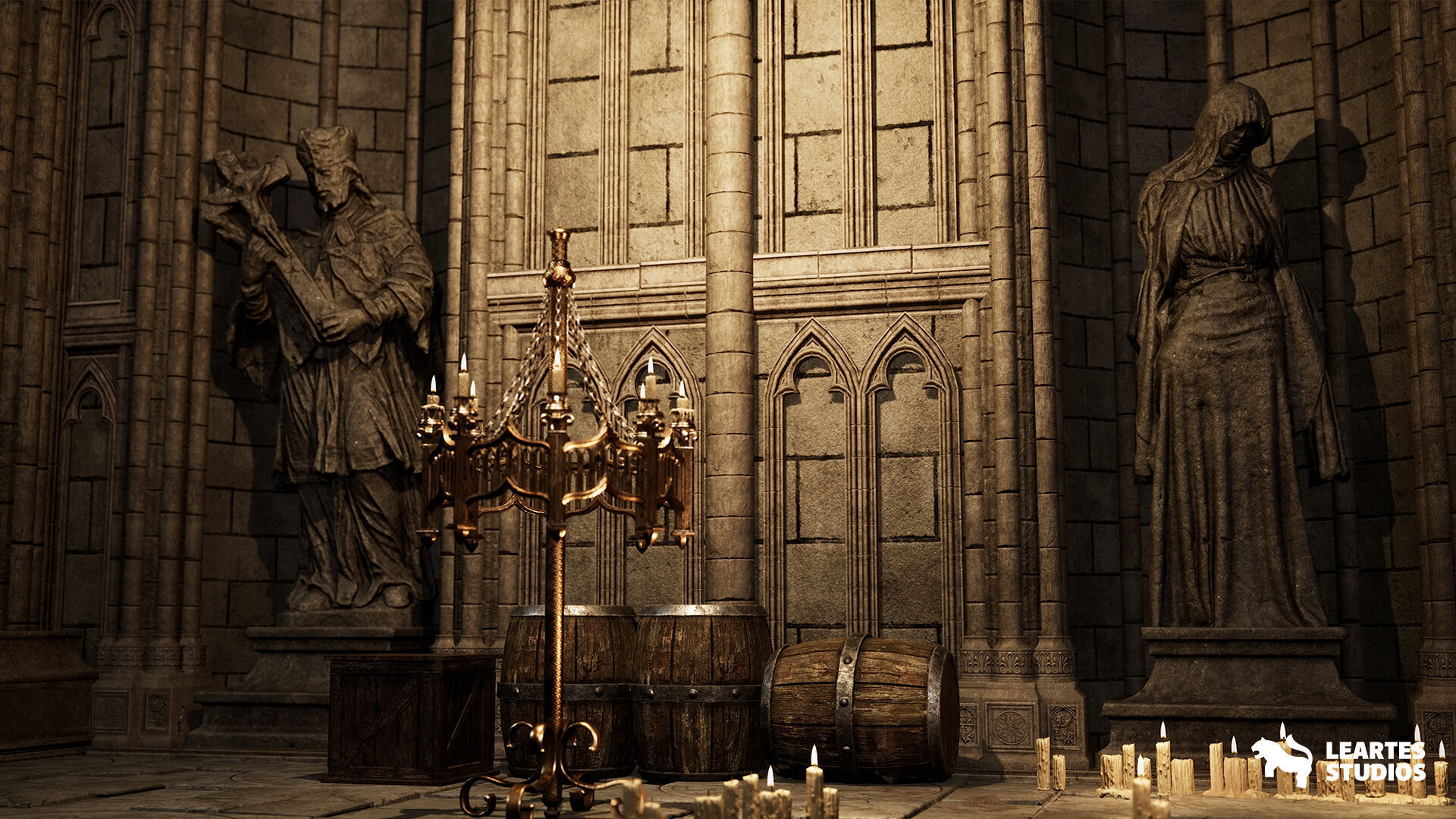 Fantasy Castle Environment Low-poly 3D model_14