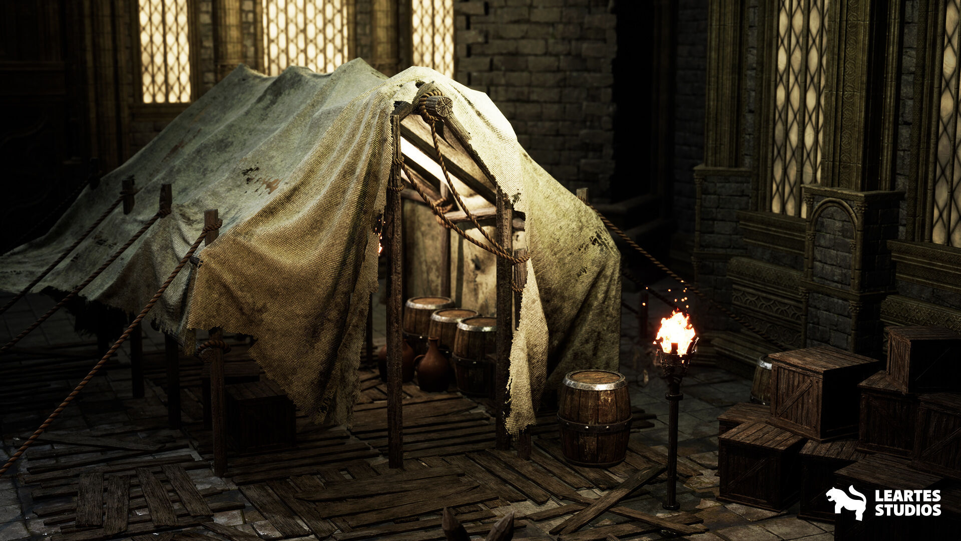 Fantasy Castle Environment Low-poly 3D model_13