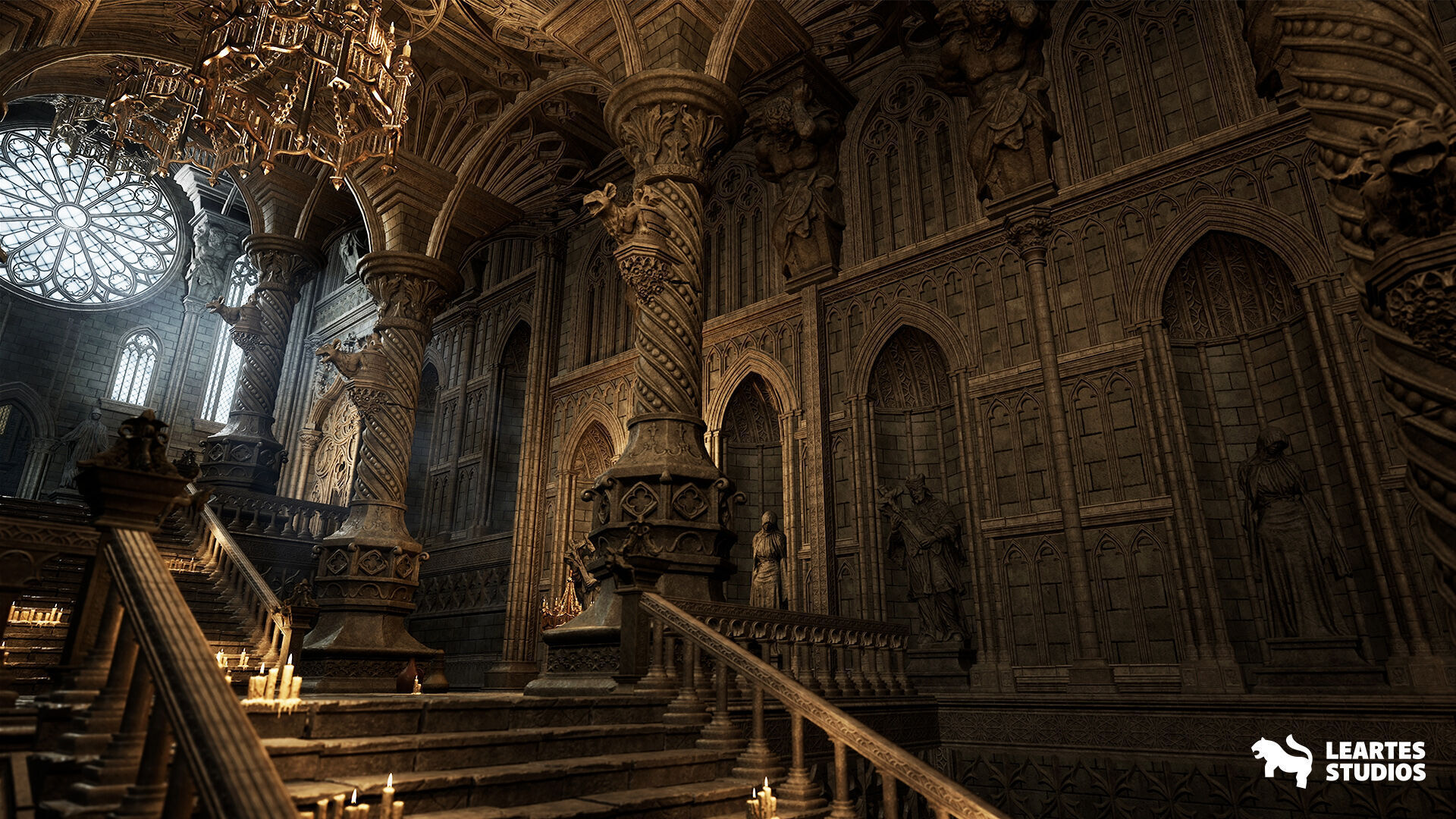 Fantasy Castle Environment Low-poly 3D model_12