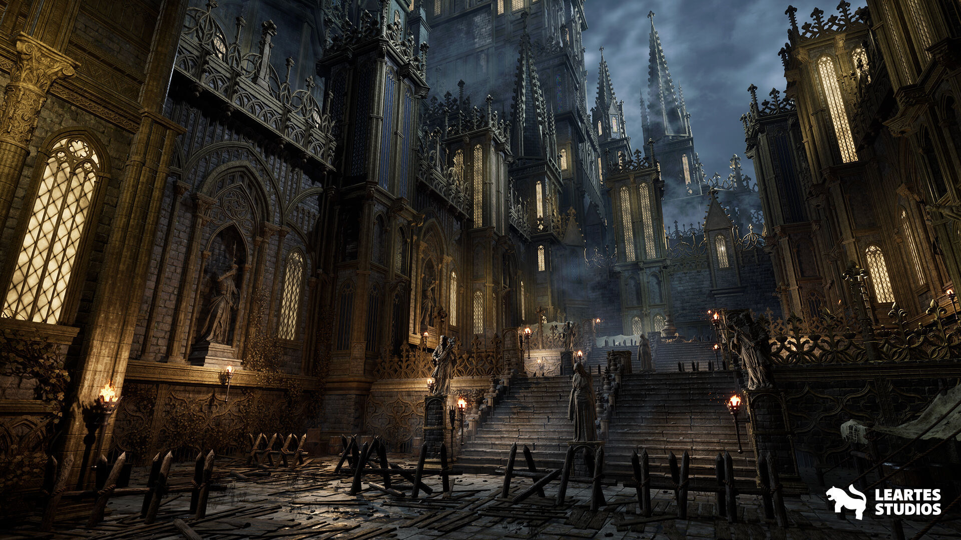 Fantasy Castle Environment Low-poly 3D model_6