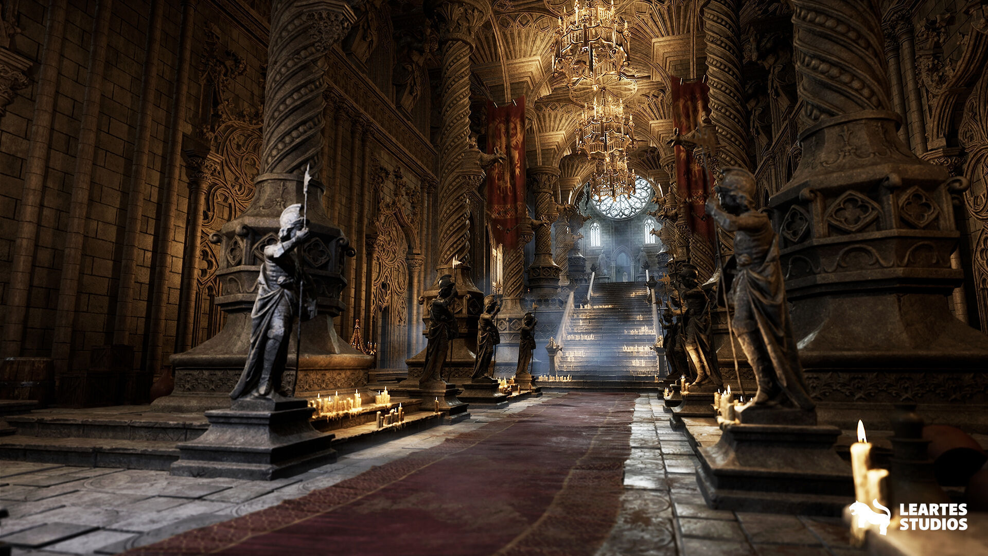 Fantasy Castle Environment Low-poly 3D model_10