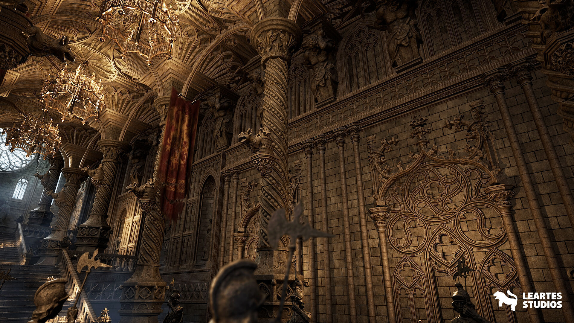 Fantasy Castle Environment Low-poly 3D model_11