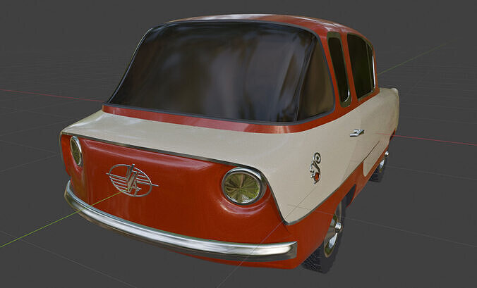 NAMI-050 Belka - Soviet experimental car Low-poly 3D model