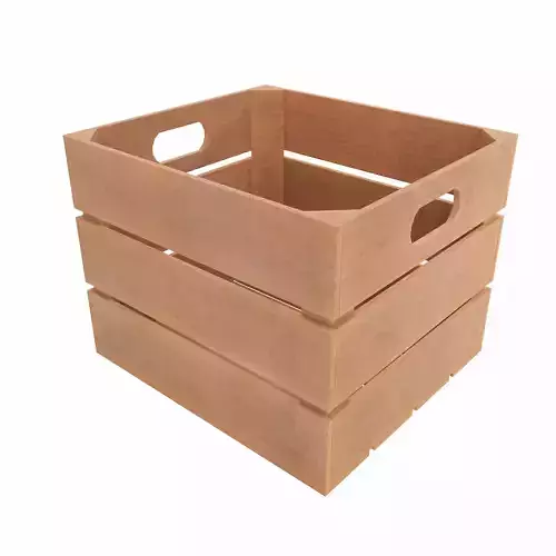 Small wooden crate Low-poly 3D model