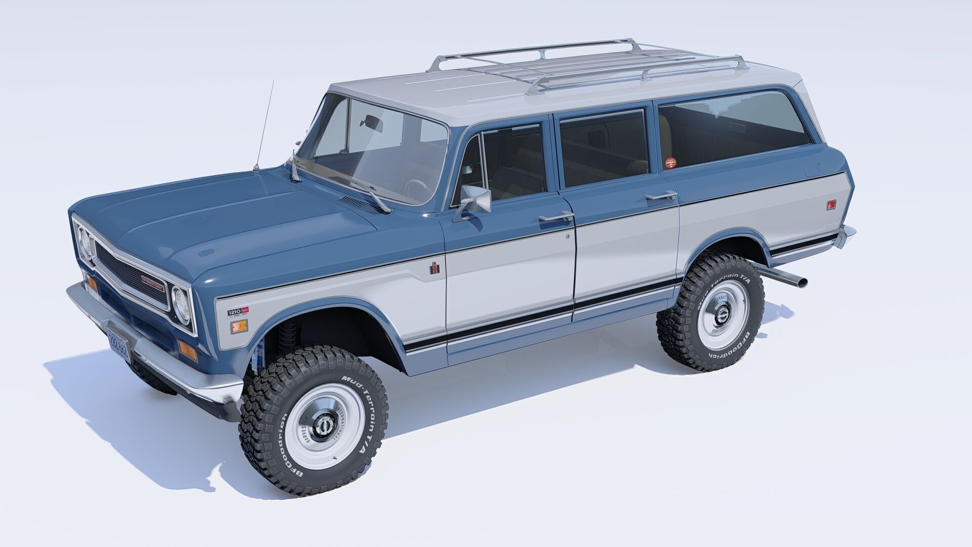 1972 International Harvester Travelall Off Road 3D model_7