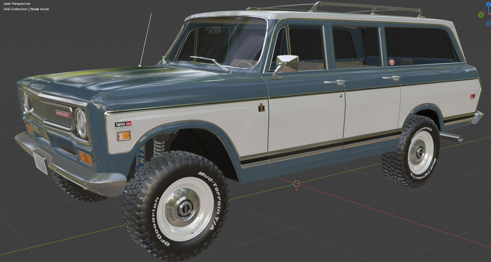 1972 International Harvester Travelall Off Road 3D model_59