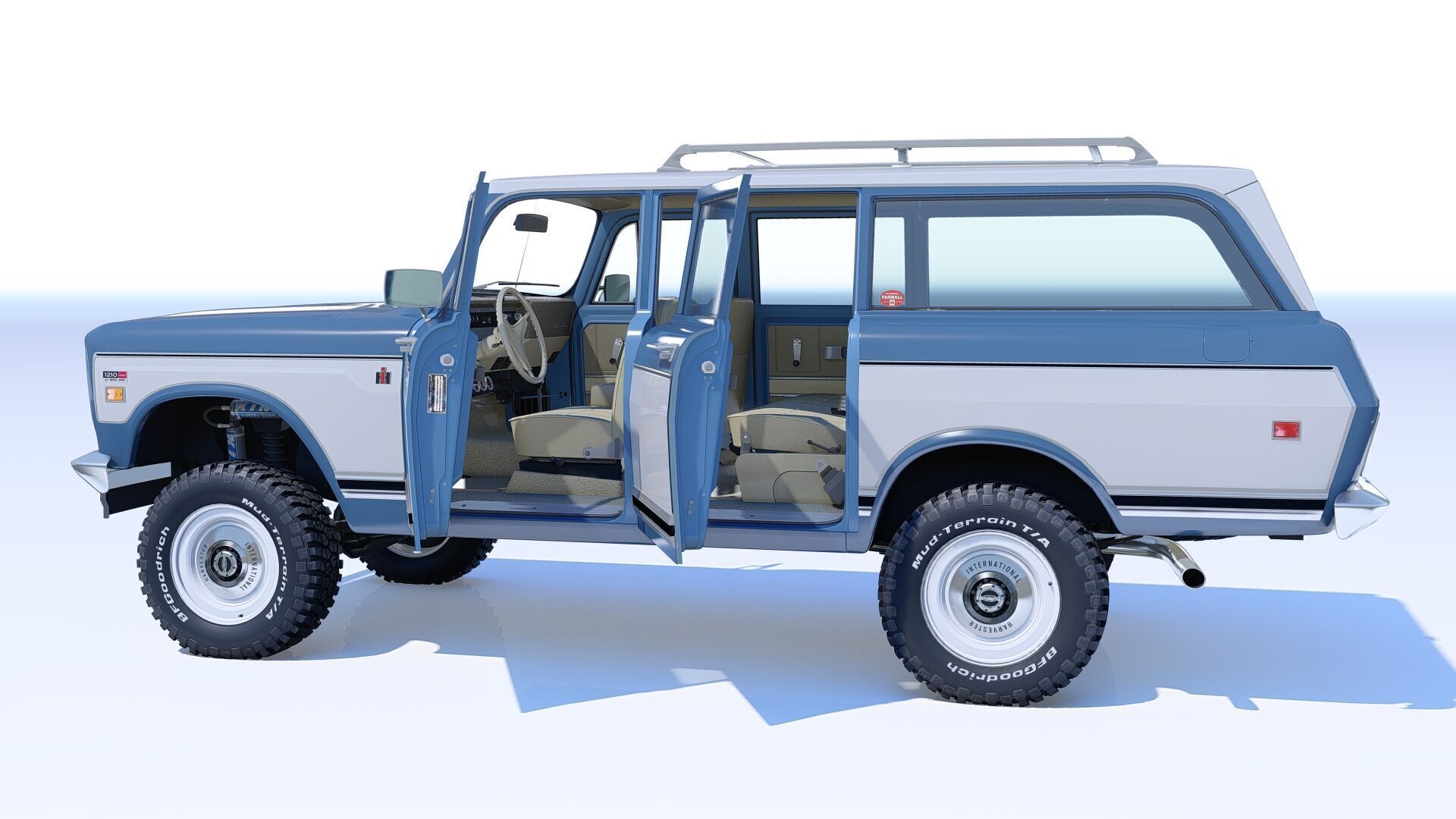 1972 International Harvester Travelall Off Road 3D model_10
