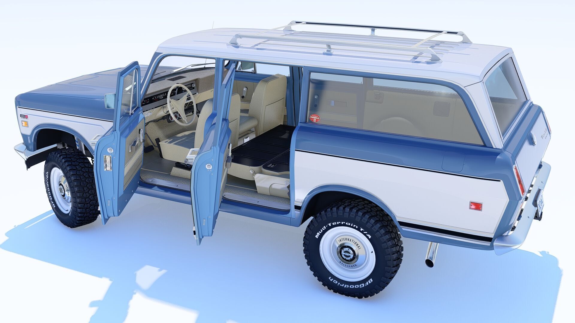 1972 International Harvester Travelall Off Road 3D model_8