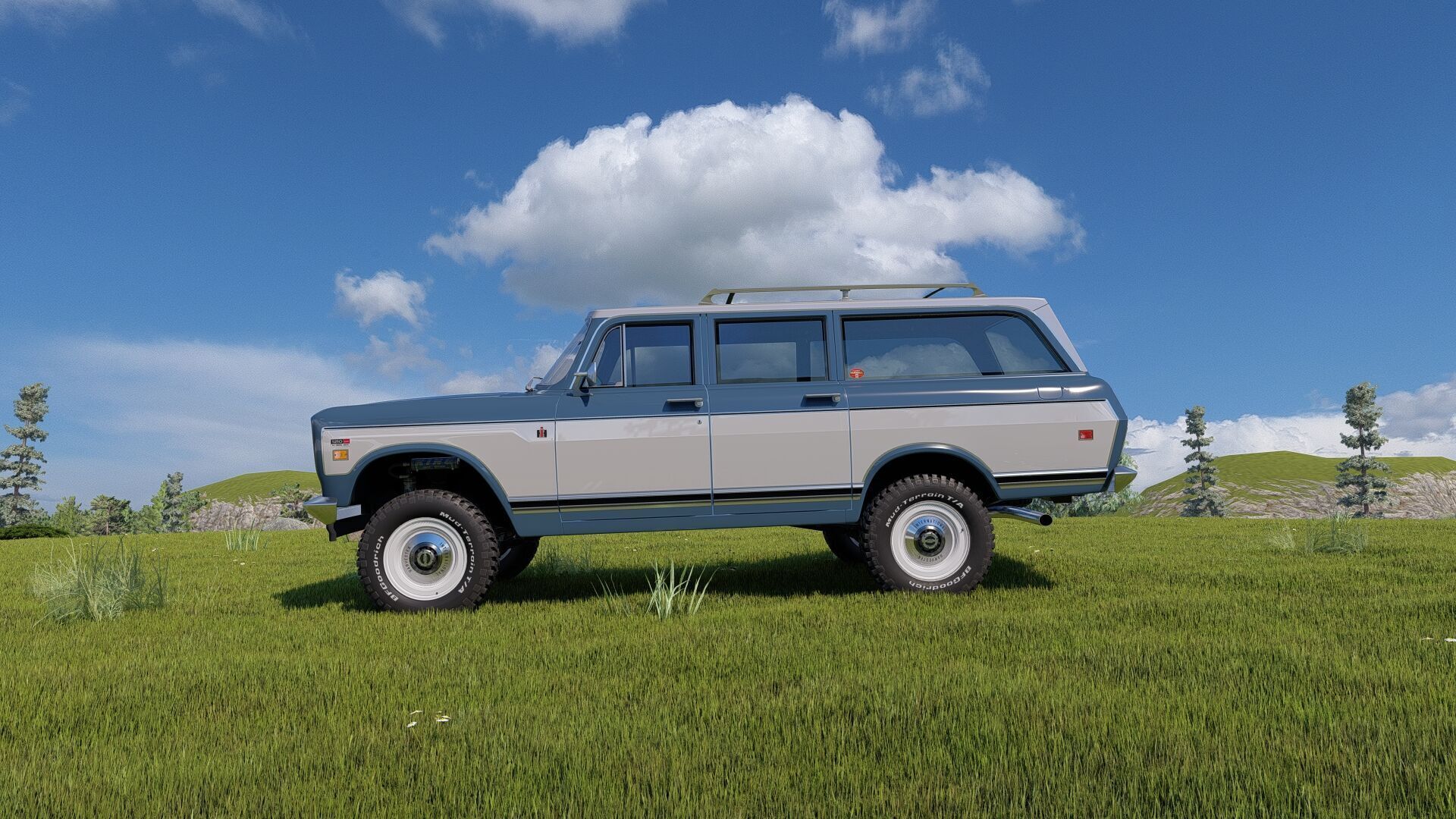 1972 International Harvester Travelall Off Road 3D model_69