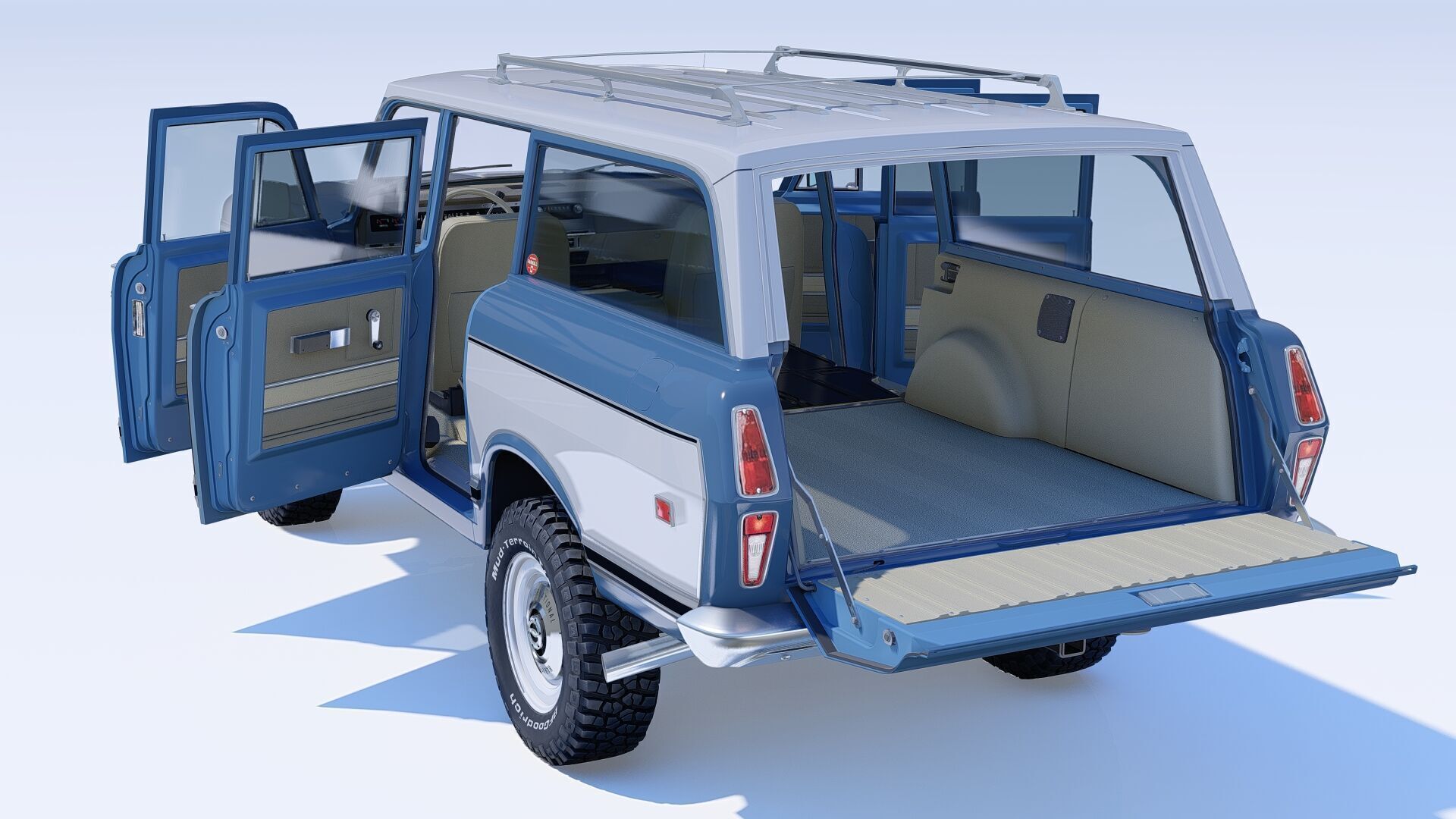 1972 International Harvester Travelall Off Road 3D model_14