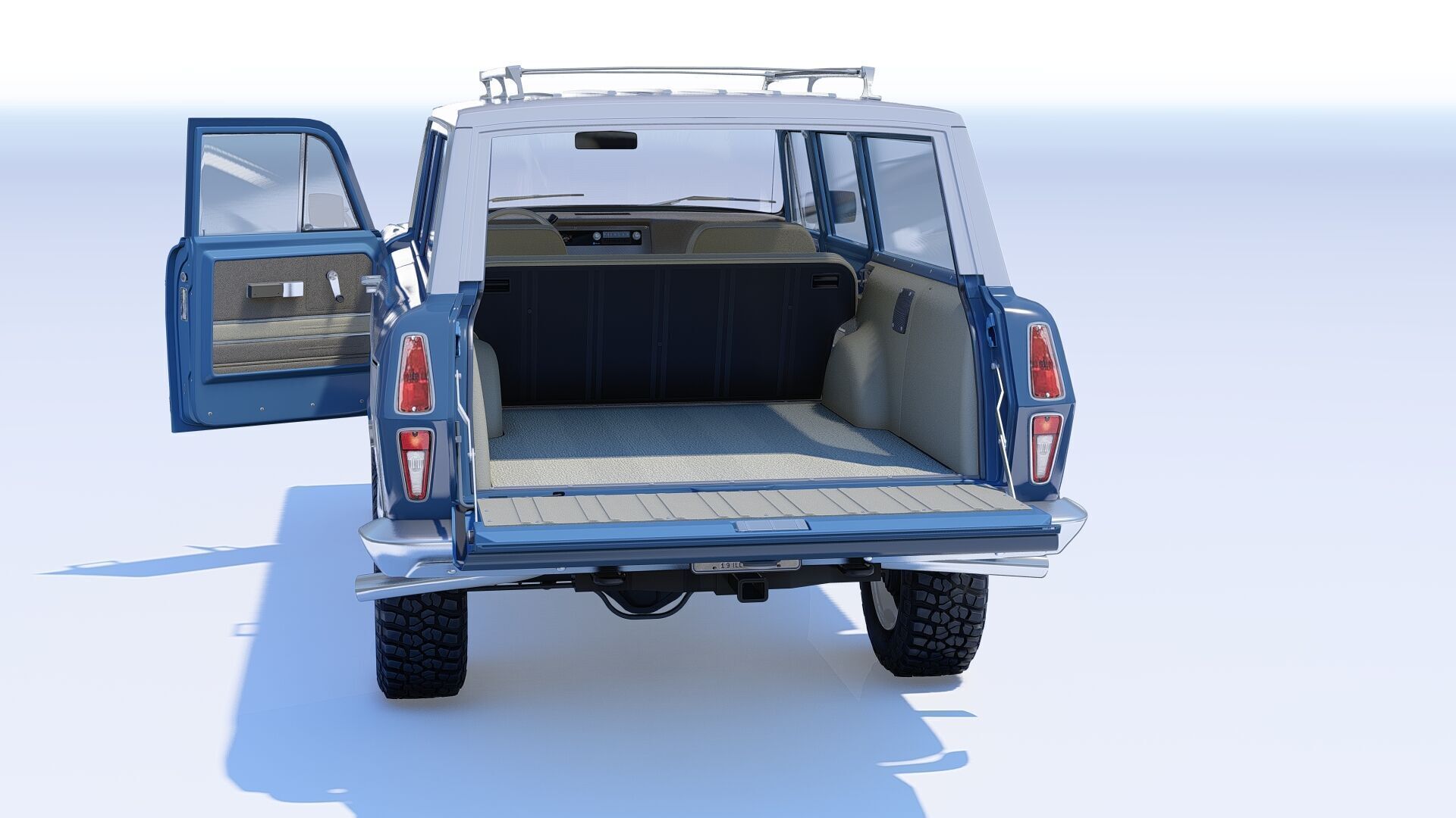 1972 International Harvester Travelall Off Road 3D model_12
