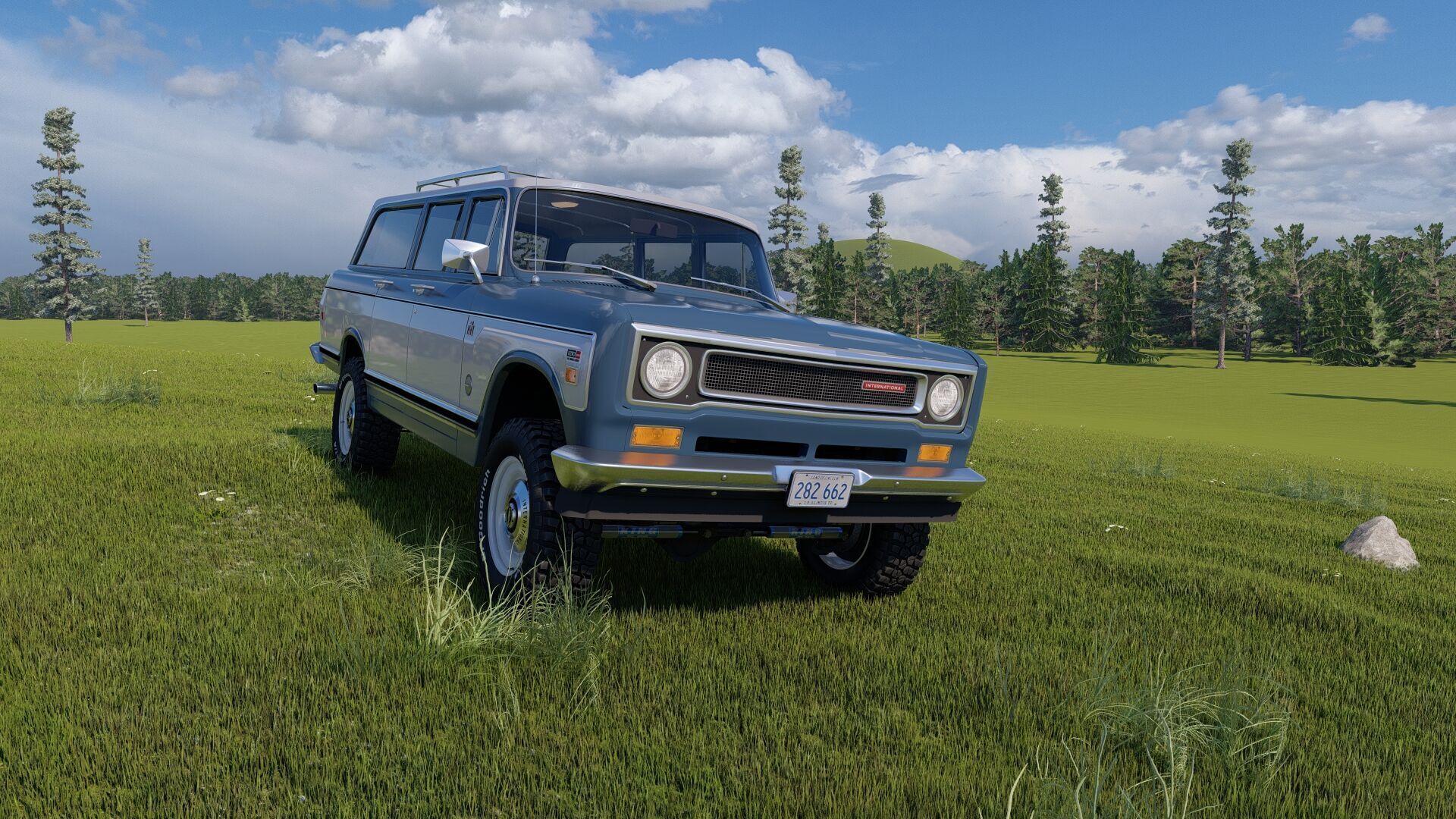 1972 International Harvester Travelall Off Road 3D model_63