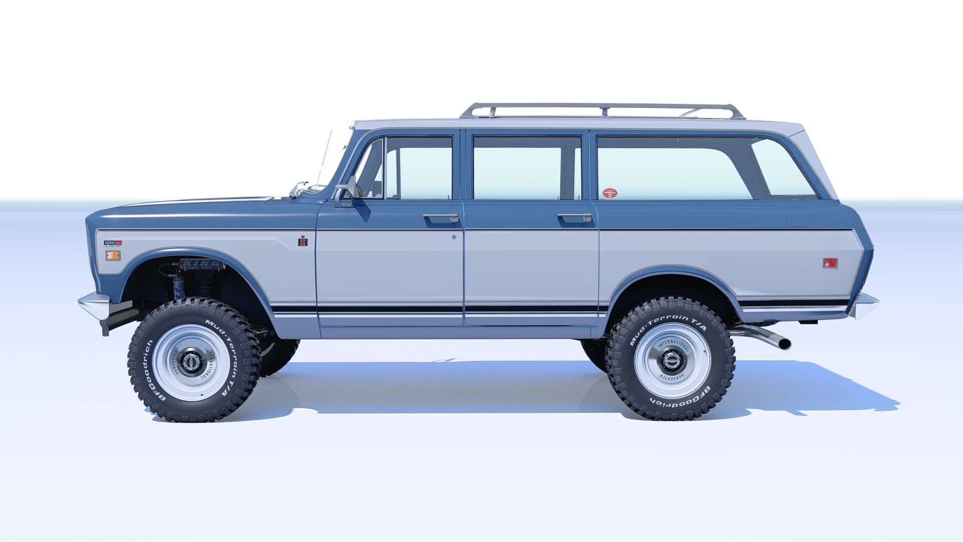 1972 International Harvester Travelall Off Road 3D model_3