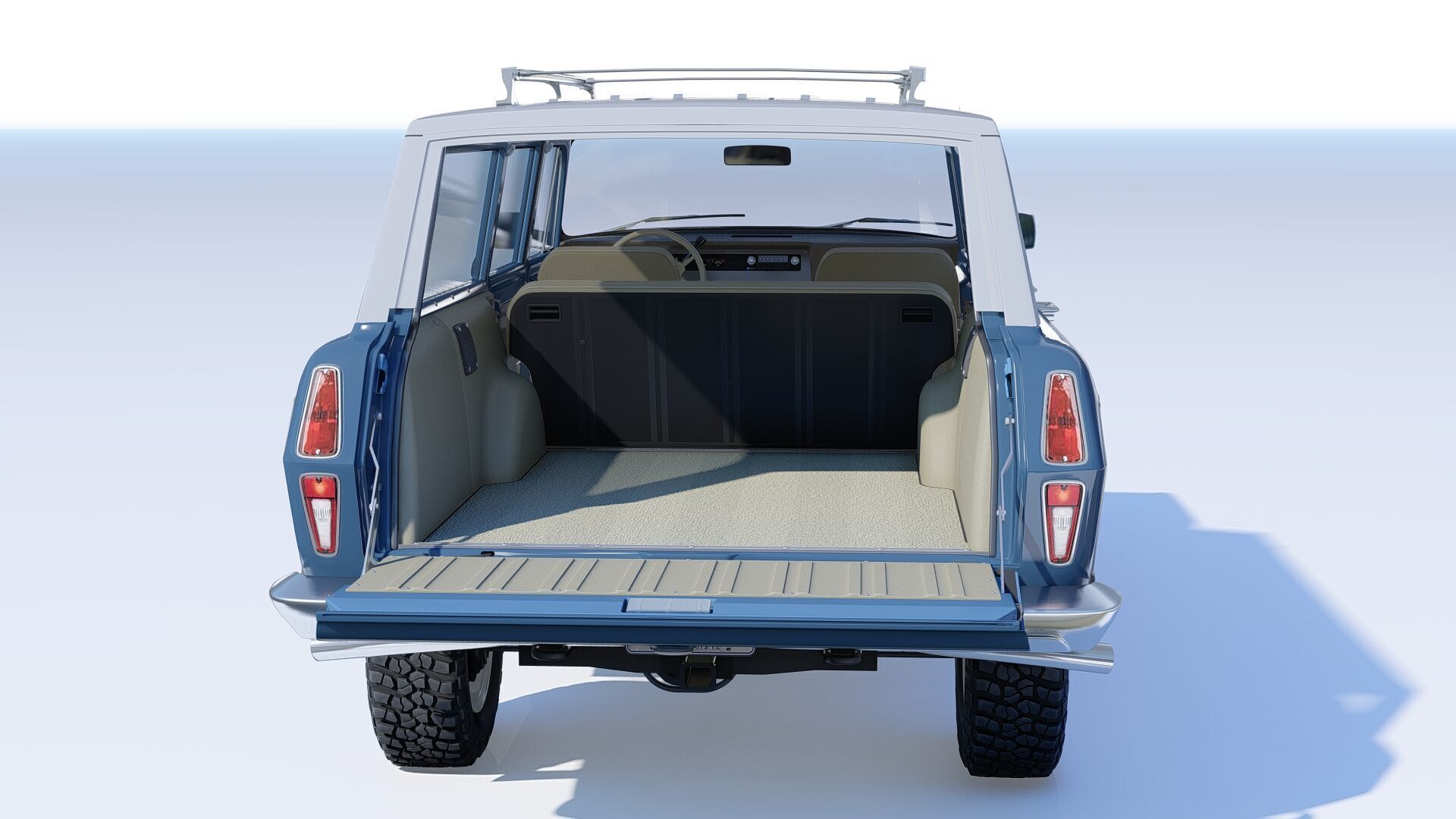 1972 International Harvester Travelall Off Road 3D model_13