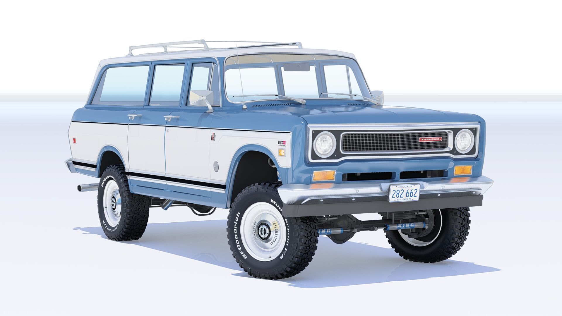1972 International Harvester Travelall Off Road 3D model_2