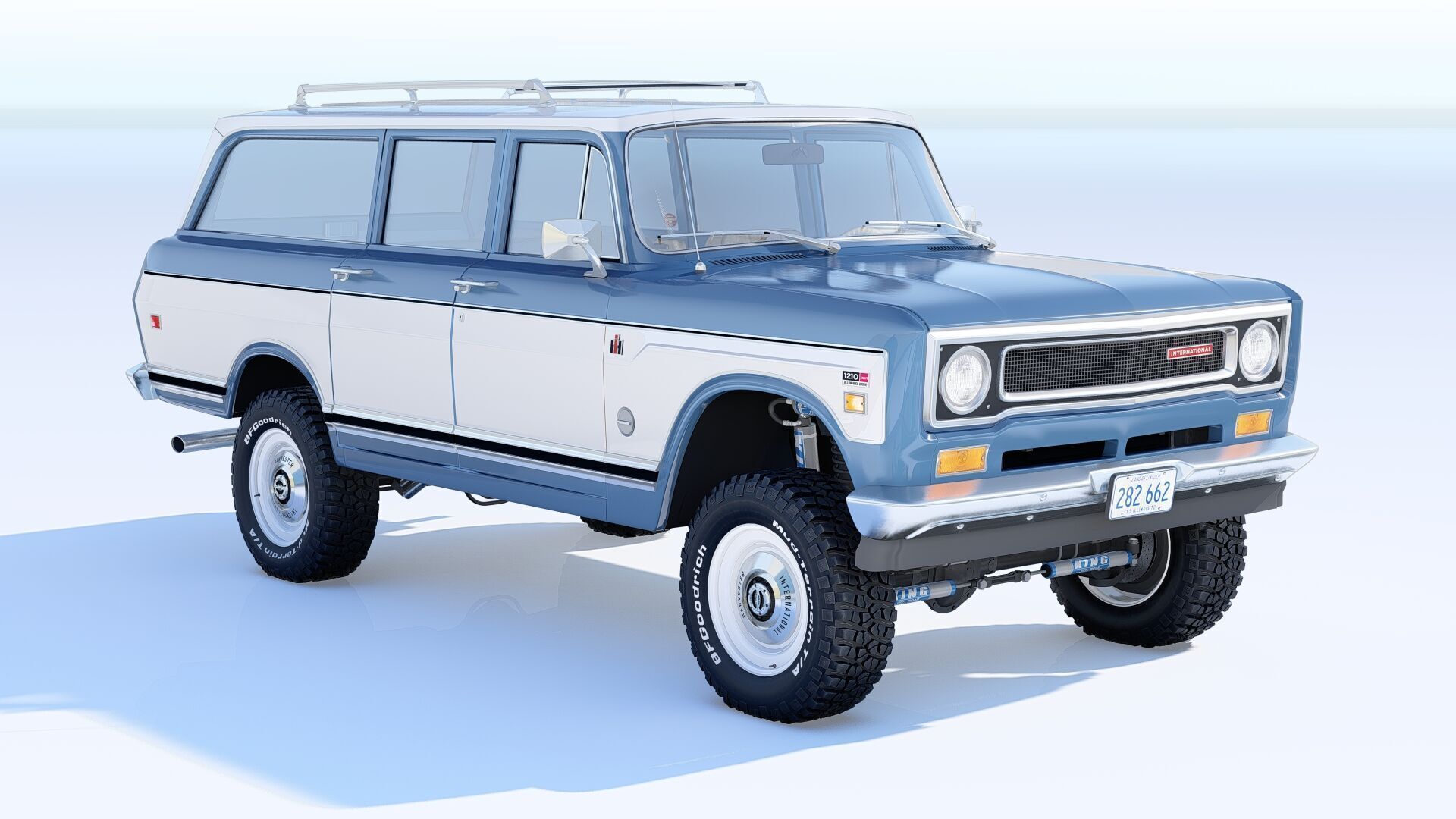 1972 International Harvester Travelall Off Road 3D model_5