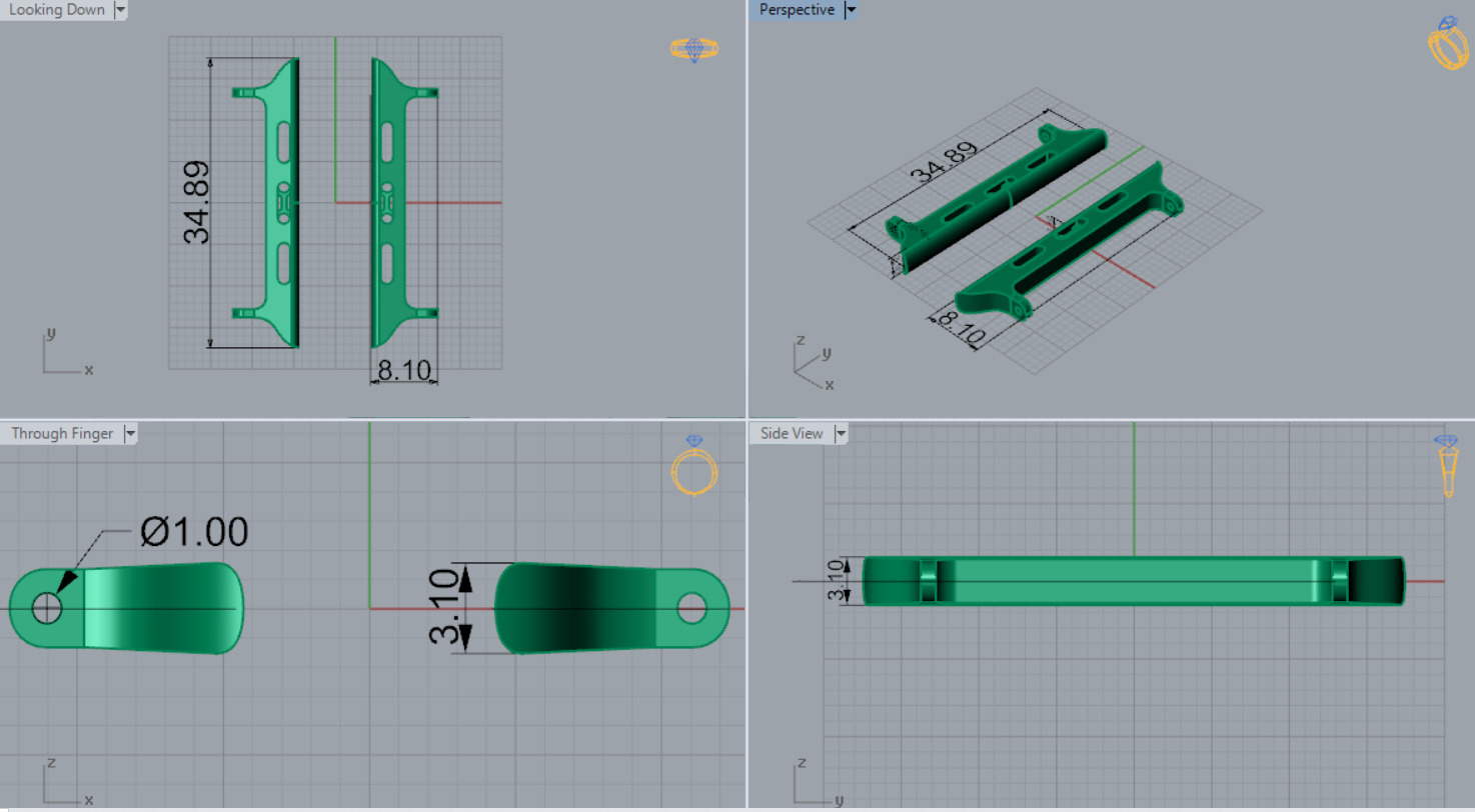 Apple Watch Band Gold Connector Model gl0005 3D print model_5