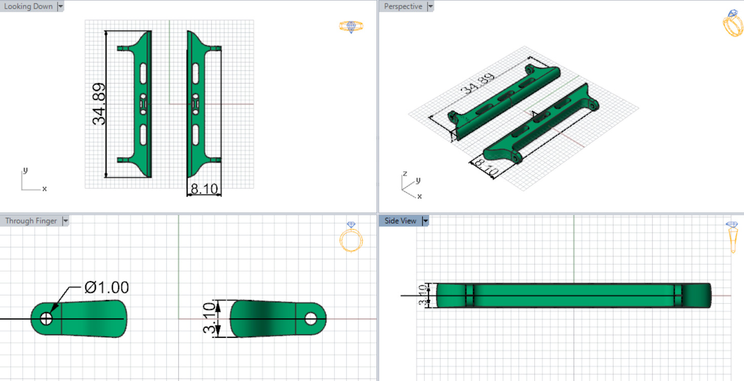 Apple Watch Band Gold Connector Model gl0005 3D print model_21