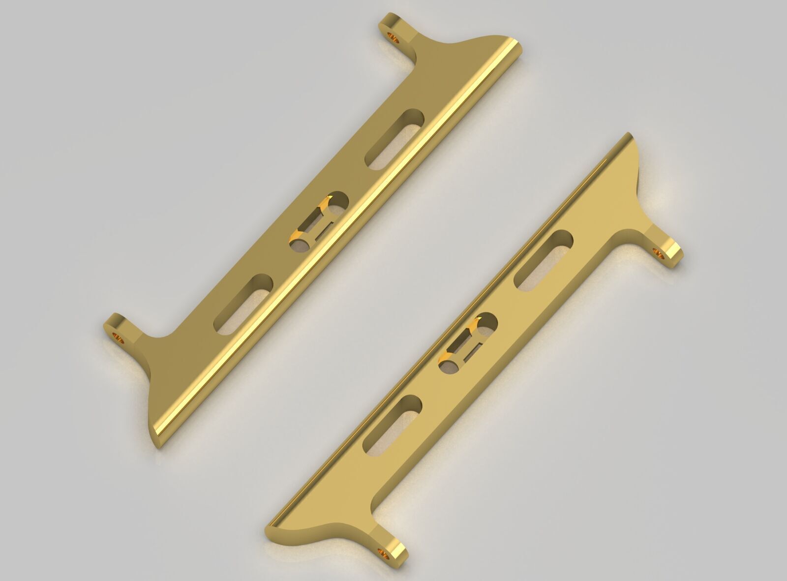 Apple Watch Band Gold Connector Model gl0005 3D print model_3