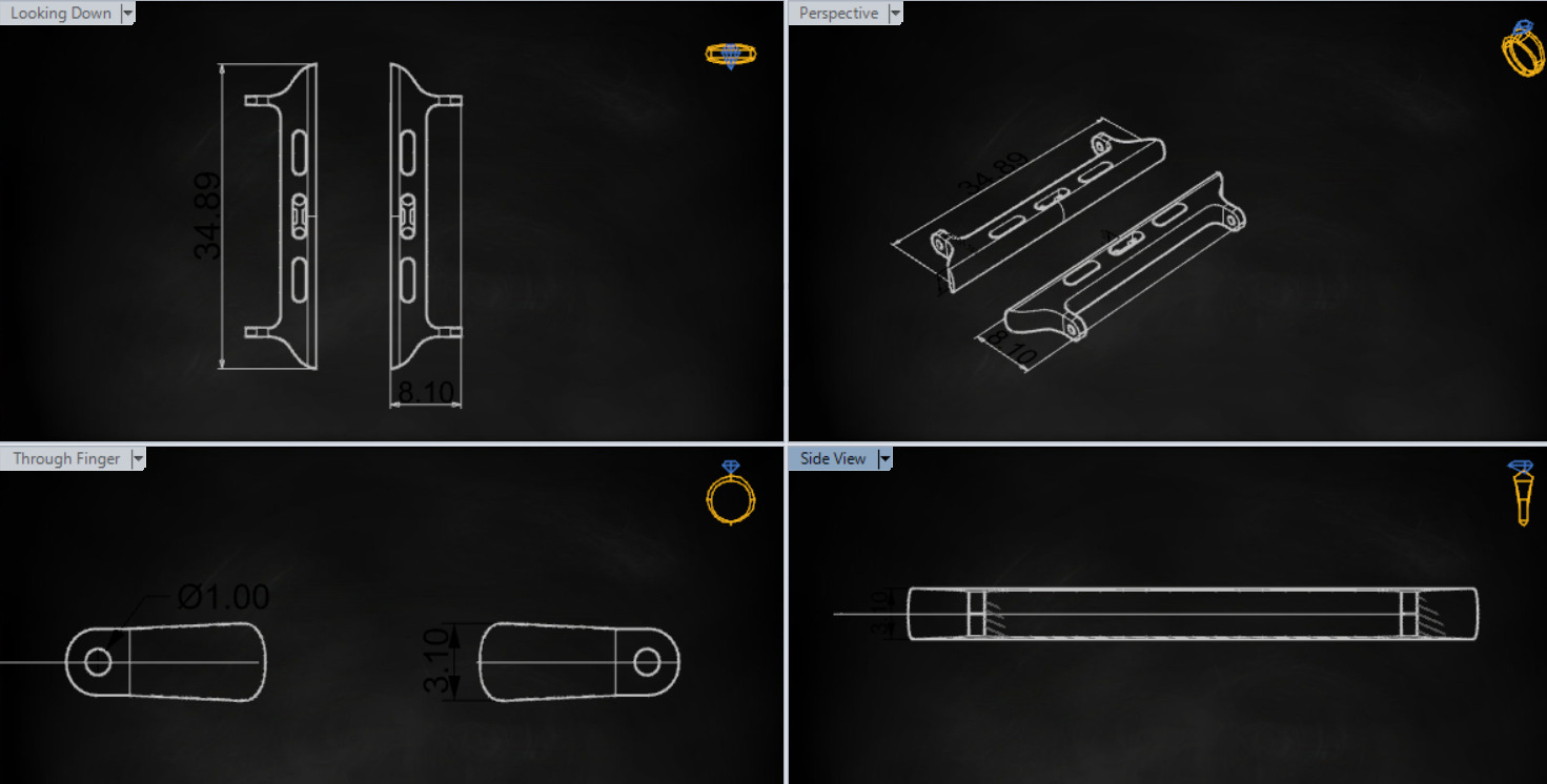 Apple Watch Band Gold Connector Model gl0005 3D print model_20