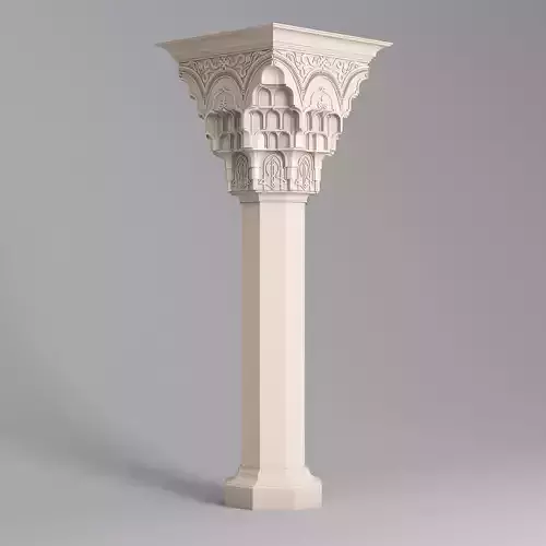 Classic Islamic Muqarnas Column 003